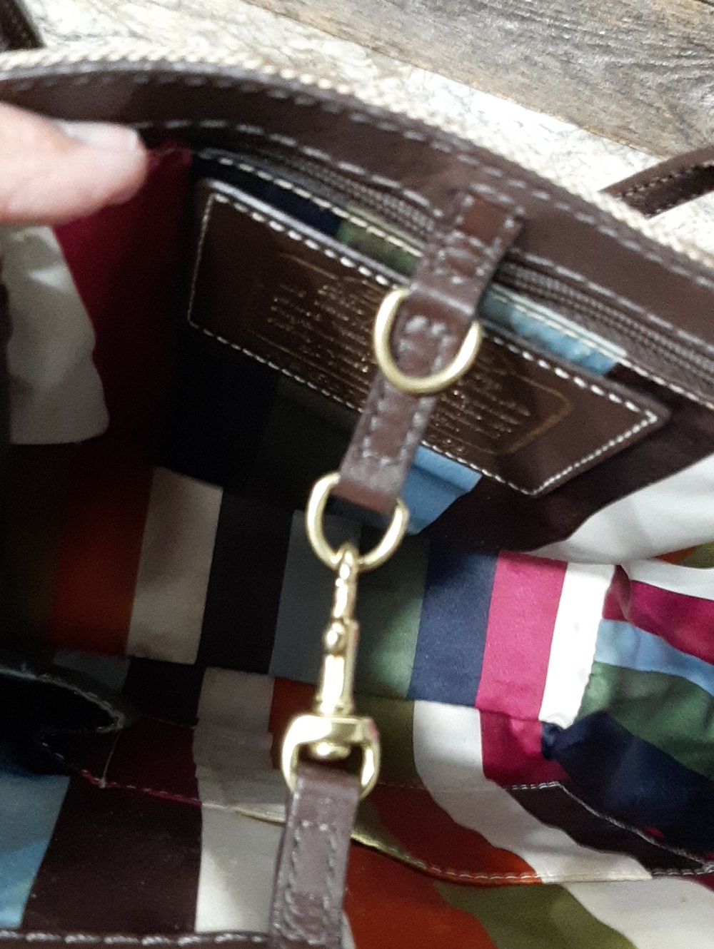 COACH Vintage Signature tote bag, Dust bag included!AUTHENTIC #G0767-11098 - Picture 11 of 14